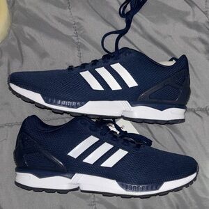 Adidas Zx Flux Dark Blue Running Shoes with White Accents size 12 1/2 brandnew